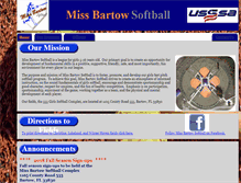 Tablet Screenshot of missbartowsoftball.org